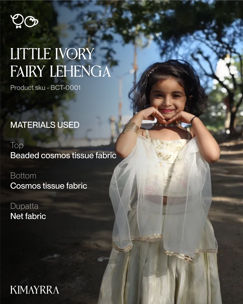 Little ivory fairy lehenga