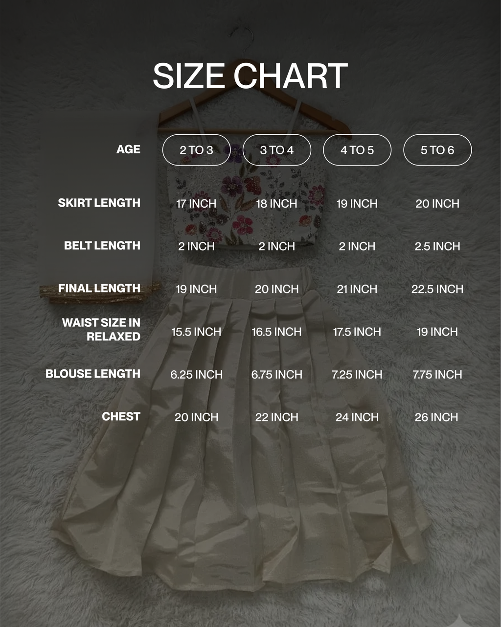 Little ivory floral lehenga